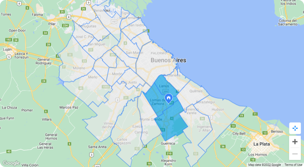 Zonas cercanas a Temperley mercado envíos flex