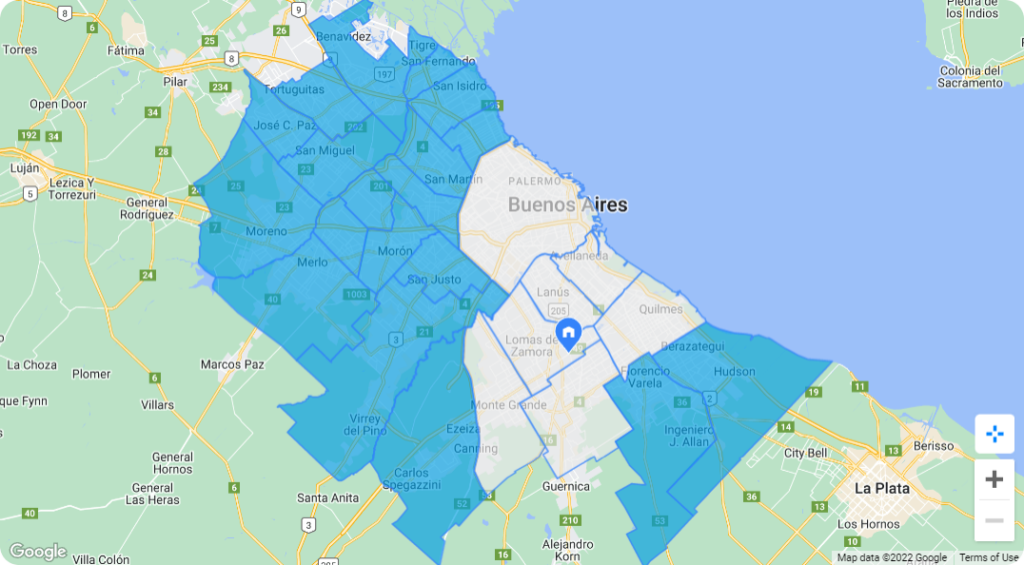 Zonas lejanas de Temperley mercado envíos flex